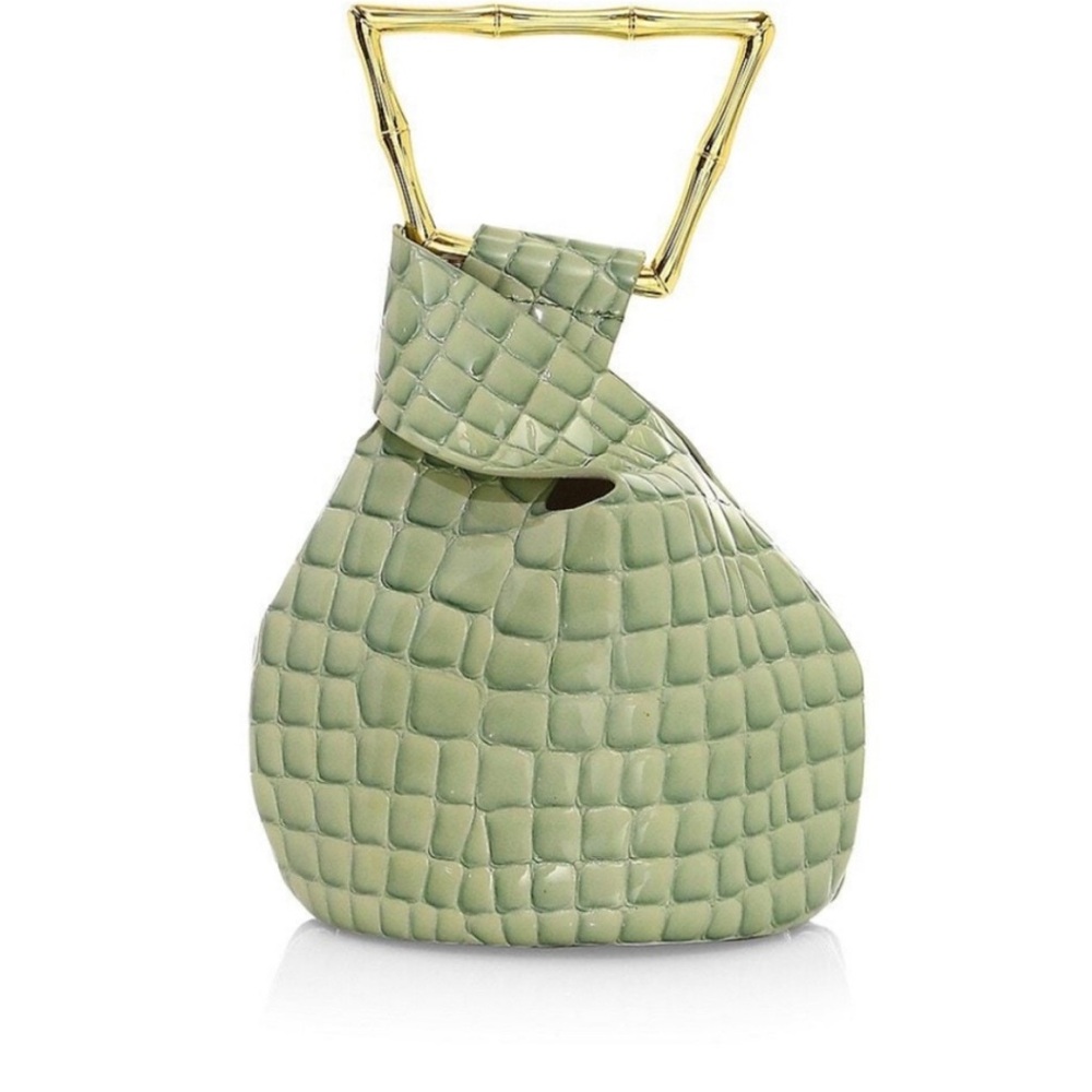 Cult Gaia Mini Astraea Croc-Embossed
Leather Tote - Surf